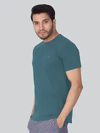 Men Solid Round  Neck Assorted T-Shirt Pack of 2-thumb2