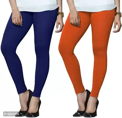 Buy Lyra Ethnic Wear Legging (Dark Blue, Orange,  Solid)-LYRA_AL_67_57_FS_2PC Online In India At Discounted Prices