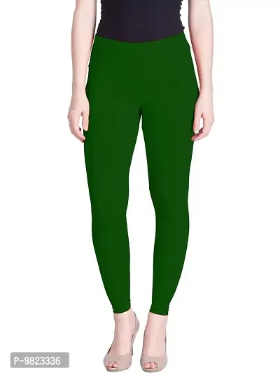 Lyra Women Ankle Length MOSS Cotton Leggings-thumb0