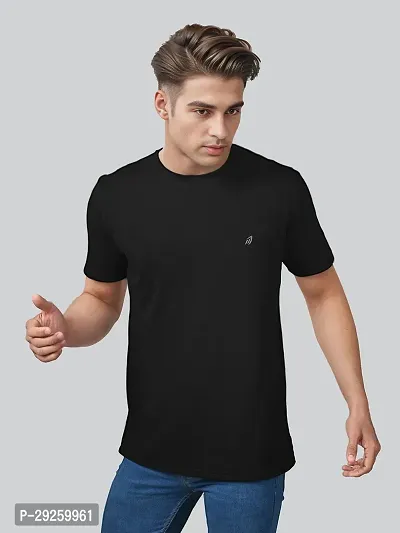 Stylish Cotton Solid Half Sleeve Round Neck Tees For Men-thumb3