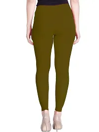 Lyra Women Ankle Length CHATNI GREEN Cotton Leggings-thumb3