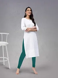 Lux Lyra M.Z.Green Free Size Churidar Leggings-thumb4