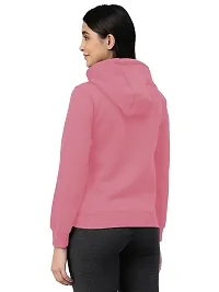 Stylish Fleece Multicoloured Long Sleeves Kangaroo Pocket Hooded Sweatshirt For Women- Pack Of 2-thumb1