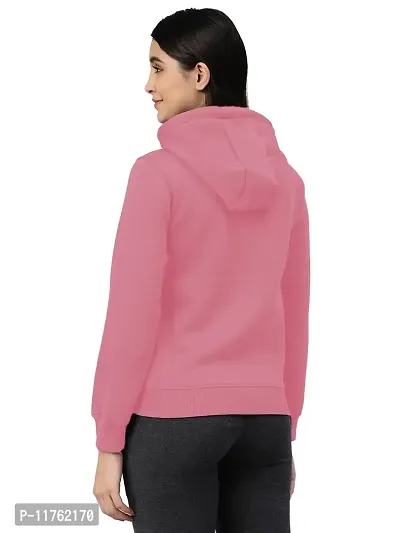 Stylish Fleece Multicoloured Long Sleeves Kangaroo Pocket Hooded Sweatshirt For Women- Pack Of 2-thumb2