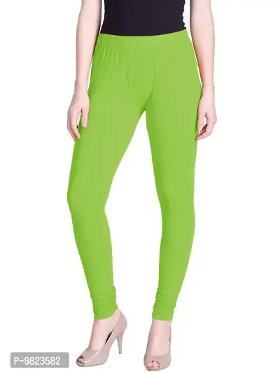 Lyra Women's Cotton Blend Churidar Leggings IC_FS_!PC_Light Green_One Size