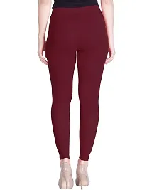 Lux Lyra Medium Maroon Free Size Ankle Leggings-thumb2