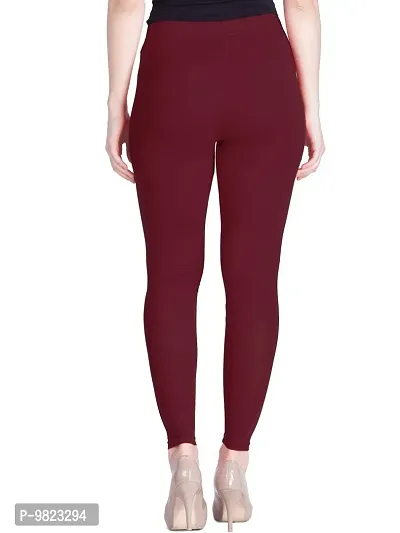 Lux Lyra Medium Maroon Free Size Ankle Leggings-thumb3