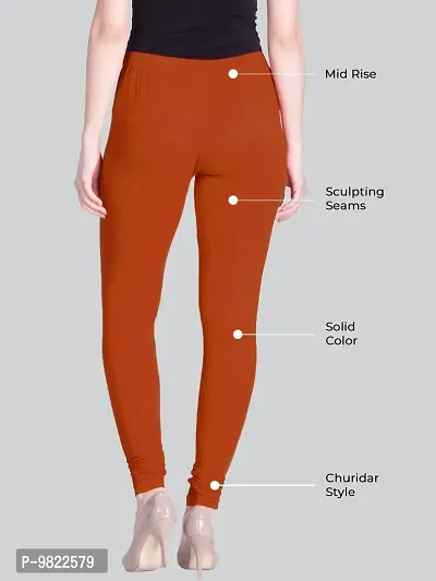 Lux Lyra Rust Free Size Churidar Leggings-thumb2