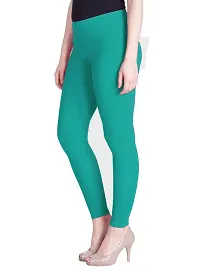 Lux Lyra Aqua Green Free Size Ankle Leggings-thumb1