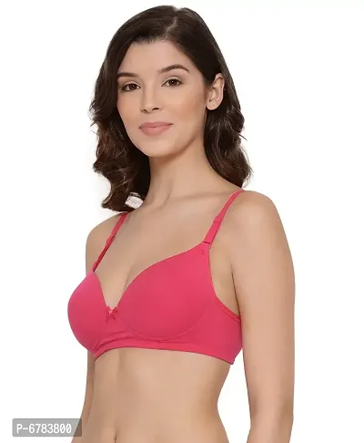 LUX LYRA Trendy Fancy Cotton Solid Padded Bras For Women-thumb2