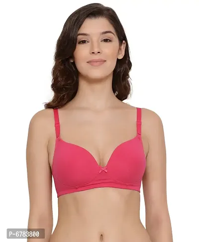 LUX LYRA Trendy Fancy Cotton Solid Padded Bras For Women-thumb0