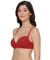 LUX LYRA Trendy Fancy Cotton Solid Padded Bras For Women-thumb1