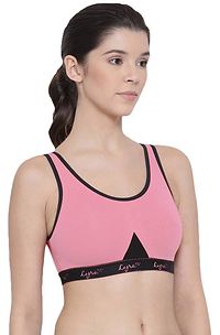 LUX LYRA Trendy Fancy Cotton Solid Sports Bras For Women-thumb2