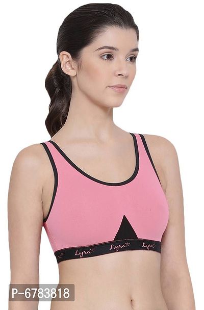 LUX LYRA Trendy Fancy Cotton Solid Sports Bras For Women-thumb3