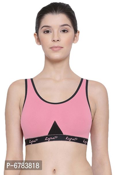 LUX LYRA Trendy Fancy Cotton Solid Sports Bras For Women-thumb0