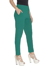 Women Cotton Solid Regular Fit Trouser-thumb3