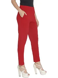 Women Cotton Solid Regular Fit Trouser-thumb3