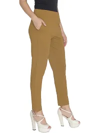 Women Cotton Solid Regular Fit Trouser-thumb3