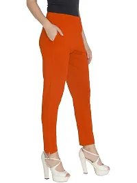 Women Cotton Solid Regular Fit Trouser-thumb2