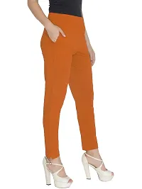 Women Cotton Solid Regular Fit Trouser-thumb2