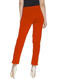 Women Cotton Solid Regular Fit Trouser-thumb3