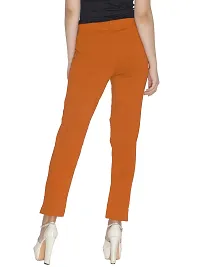 Women Cotton Solid Regular Fit Trouser-thumb3