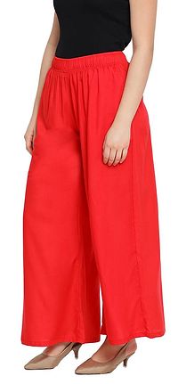 Lux Lyra Stylish Rayon Solid Palazzo For Women-thumb2