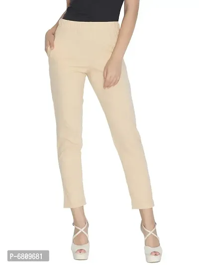 Lux Lyra Styish Cotton Solid Ethnic Pants For Women-thumb0