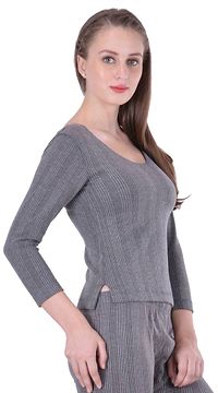 Stylish Fancy Lux Inferno Womens Cotton Thermal Top-thumb2