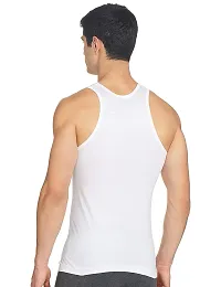 Stylish Fancy White Pure Cotton RN Innerwear Vests Combo For Men Pack Of 6-thumb2