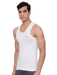 Stylish Fancy White Pure Cotton RN Innerwear Vests Combo For Men Pack Of 3-thumb3