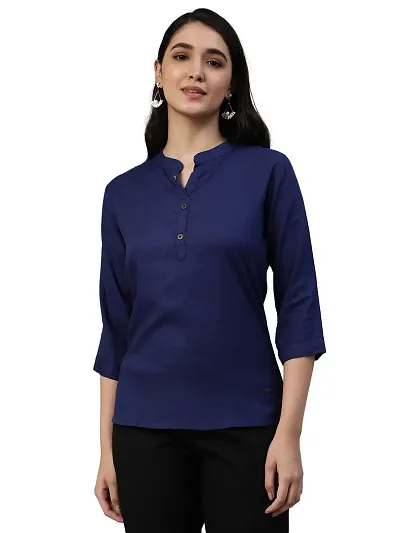 Elegant Rayon Solid Top For Women