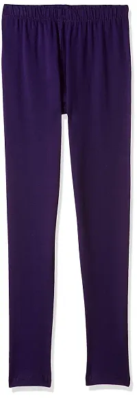 LYRA Girls' Slim Fit Leggings (Pack of 2) (LYRA_KL_2PC_Red & Plum_5-6Y)-thumb1