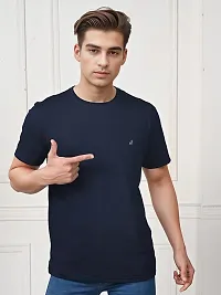 Stylish Cotton Solid Half Sleeve Round Neck Tees For Men Pack Of 2-thumb4