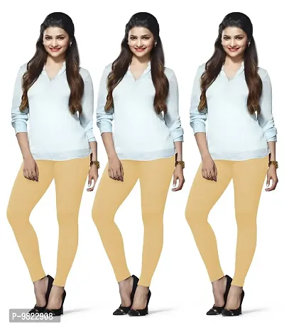 Buy LUX Lyra Beige Ankle Length Leggings_Set of 3 Online In India At  Discounted Prices