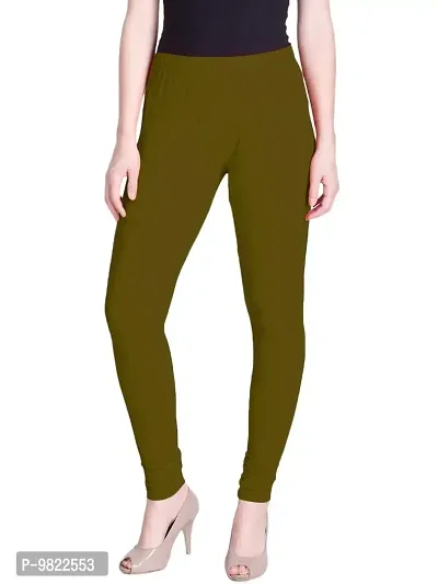 Lux Lyra Chatni Green Free Size Churidar Leggings