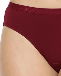 Stylish Fancy Cotton Blend Low-rise Outer Elastic Solid Bikini Panty Combo For Women Pack Of 2-thumb4