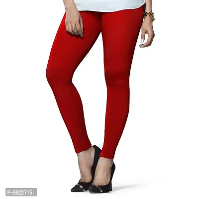 Lux Lyra Women's Slim Fit Leggings (LYRA_AL_FS_12_1PC_Red_Free Size)