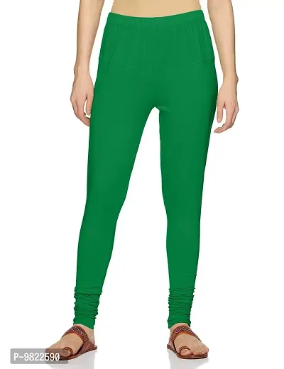 Lux Lyra Grass Green Free Size Churidar Leggings