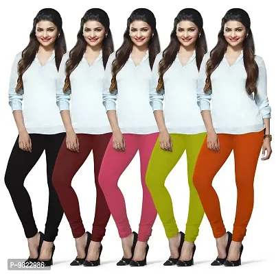 Red Mid Waist Lux Lyra Plain Churidar Leggings, Casual Wear, Size: Free  Size at best price in Mumbai