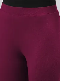 Lyra Solid Ultra Soft Fabric Light Purple Premium Churidar Leggings-thumb3