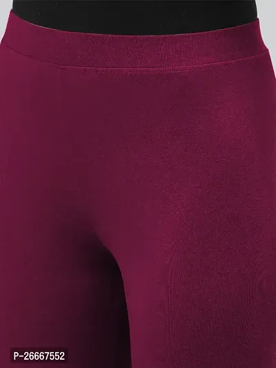 Lyra Solid Ultra Soft Fabric Light Purple Premium Churidar Leggings-thumb4