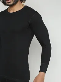 Stylish Lux Inferno Black Polycotton Solid Thermal Set For Men-thumb4