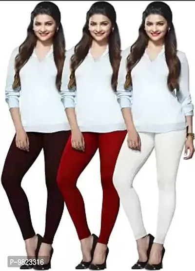 Lux Lyra Ankle Length Red Leggings free Size for Woman – Stilento