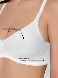 Lyra Stylish White Cotton Solid Bras For Women-thumb4