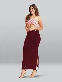 Reliable Maroon Cotton Blend Solid Stitched Patticoats For Women-thumb2
