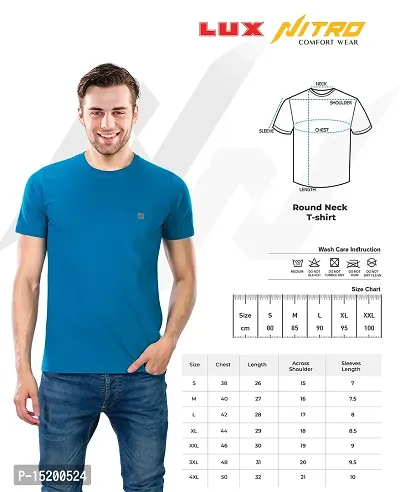 Reliable Khaki Cotton Blend Solid Round Neck Tees For Men-thumb5