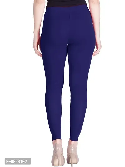 Lyra Women Ankle Length MIDNIGHT NAVY Cotton Leggings-thumb4