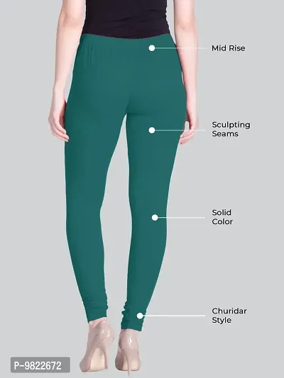 Lux Lyra M.Z.Green Free Size Churidar Leggings-thumb2