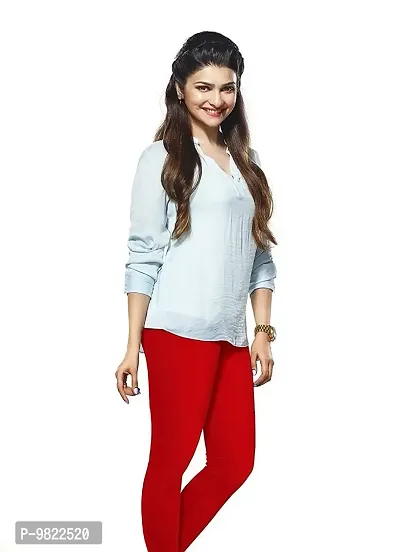 Lux Lyra Women's Skinny Fit Leggings (LYRA_AL_12_1PC_Red_Free Size_Red_Free Size)-thumb3